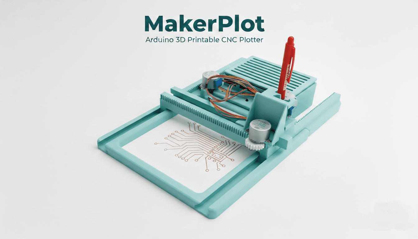MakerPlot Arduino CNC plotter 3D printable DIY machine